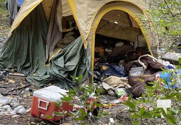 Person Arrested at Encampment Cobourg Creek September 25, 2024 1425