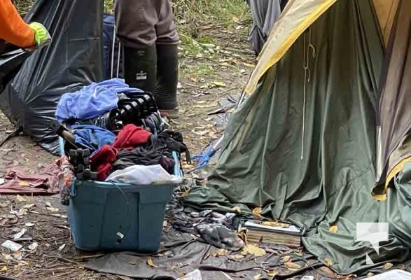 Person Arrested at Encampment Cobourg Creek September 25, 2024 1426