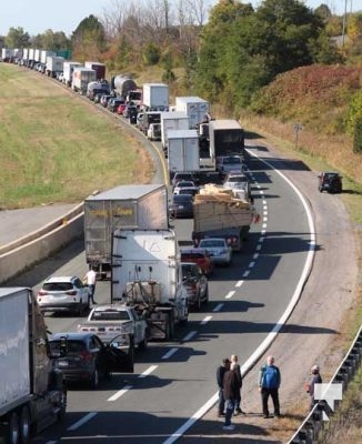 Traffic Back Long Westbound 401 Collision Brighton October 4, 2024 1681