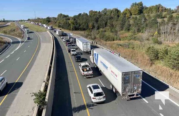 Traffic Back Long Westbound 401 Collision Brighton October 4, 2024 1683