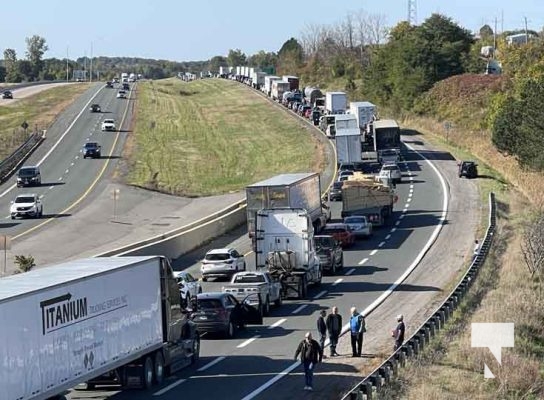 Traffic Back Long Westbound 401 Collision Brighton October 4, 2024 1684