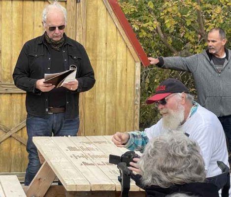 Cobourg Ecology Garden Poem Picnic Table October 28, 2024 2341