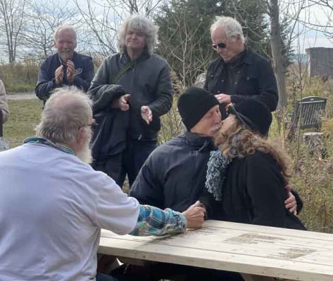 Cobourg Ecology Garden Poem Picnic Table October 28, 2024 2344