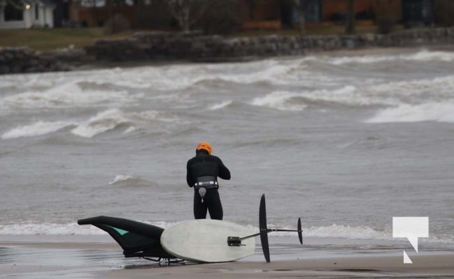 High Winds of Lake Ontario Cobourg Surfing December 30, 2024 4168