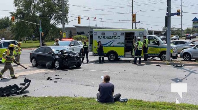 August 15, 2024 Ambulance Involved in Three Vehicle Collision Cobourg 1854