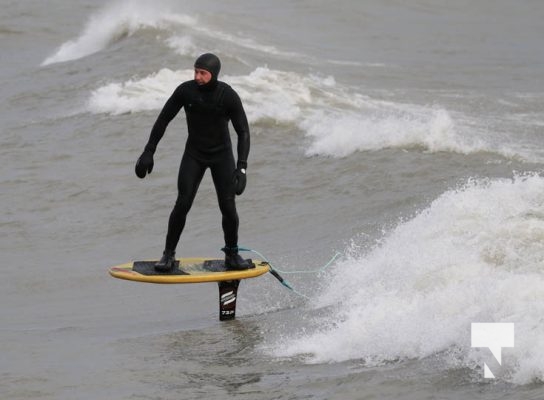 Hydro foil surfing Cobourg Lake Ontario January 2, 2025 5