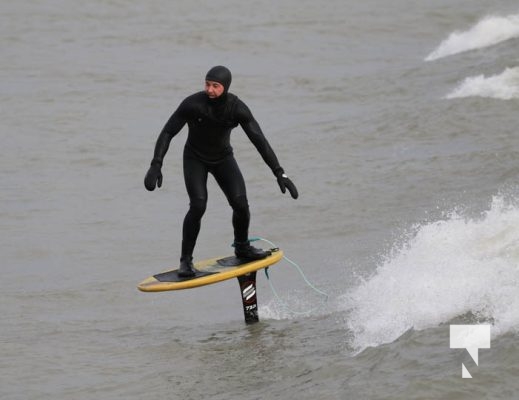 Hydro foil surfing Cobourg Lake Ontario January 2, 2025 6