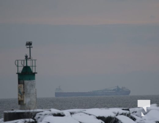 January 12, 2025 Youths on Frozen Pier Cobourg Harbour 108