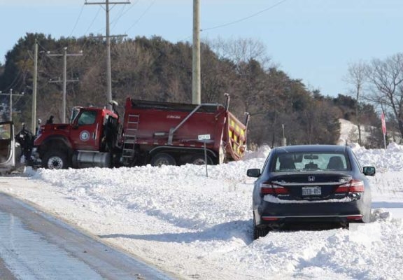 January 28, 2025 vehicles in ditch Hamilton Township 470