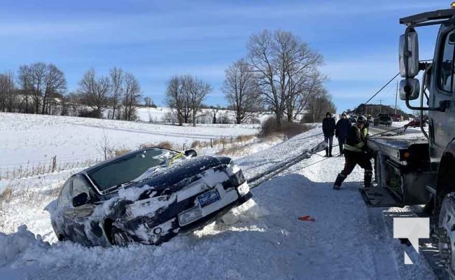 January 28, 2025 vehicles in ditch Hamilton Township 475