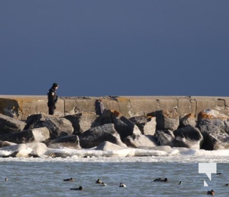 January 5, 2025 Woman on Cobourg Pier Police 41