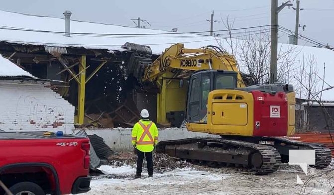 February 3, 2025 Curling Club Lakeshore Auto Electric Building Torn Down46