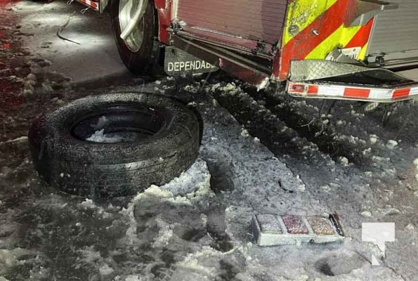 February 3, 2025 Firetruck Struck by Transport Highway 40111