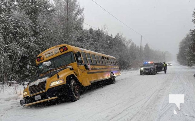 February 3, 2025 School Bus in Ditch Turk Road Hamilton Township17