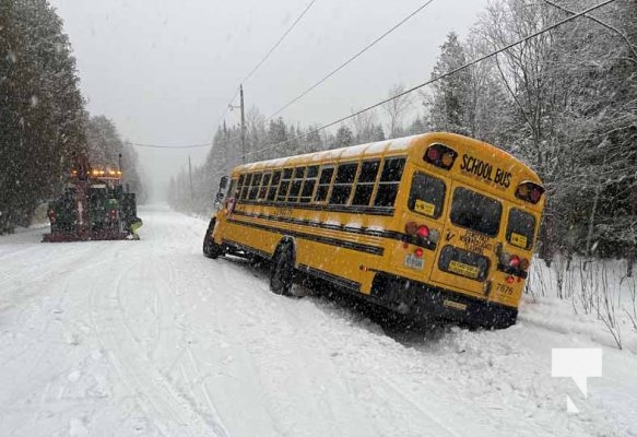 February 3, 2025 School Bus in Ditch Turk Road Hamilton Township18