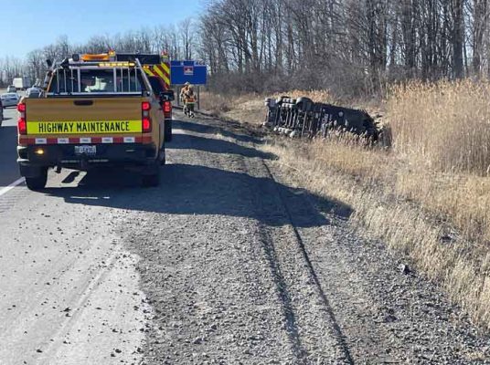 March 17, 2025 Transport Rollover Highway 401 Cobourg624