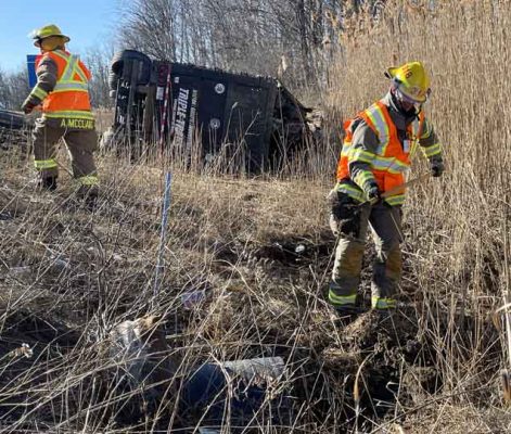 March 17, 2025 Transport Rollover Highway 401 Cobourg628