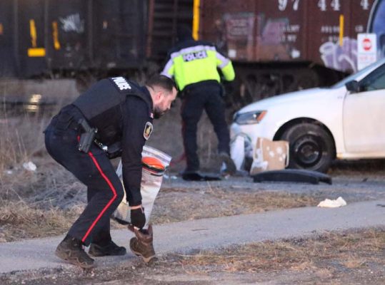 March 20, 2025 Train vs Car Cobourg688