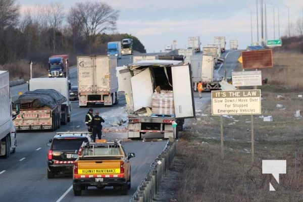 April 16, 2025 Tractor Trailer Collision Highway 401 Eastbound1621