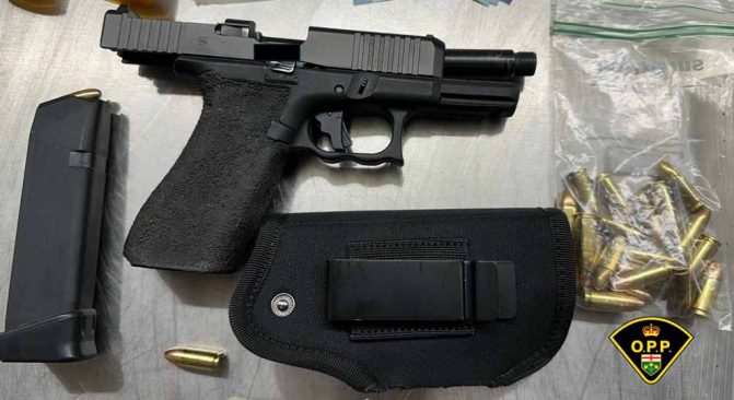 Seized handgun