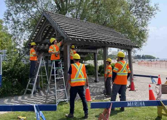 June 4, 2025 Removing Tearing Down Entrance Boardwalk3128