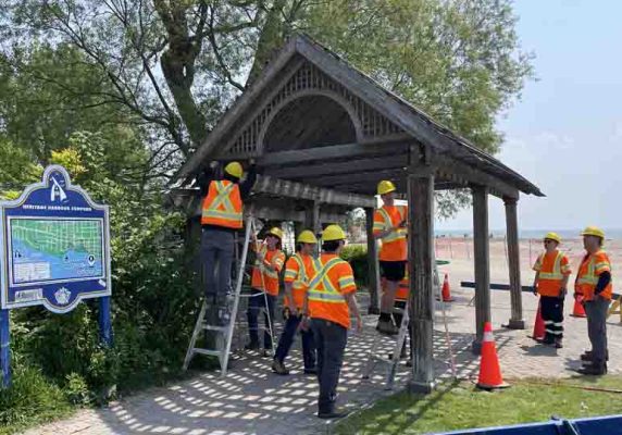June 4, 2025 Removing Tearing Down Entrance Boardwalk3130