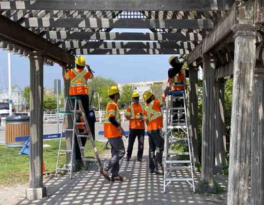 June 4, 2025 Removing Tearing Down Entrance Boardwalk3132