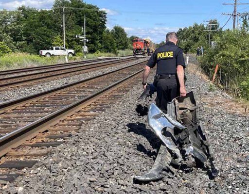 July 21, 2025 Pickup vs VIA train east of Cobourg5014