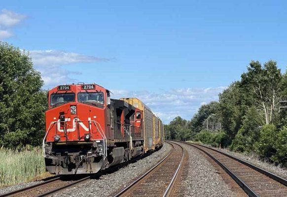 July 21, 2025 Pickup vs VIA train east of Cobourg5015
