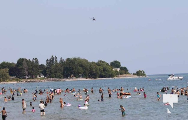 August 16, 2025 Helicopter Cobourg Pier Harbour5744