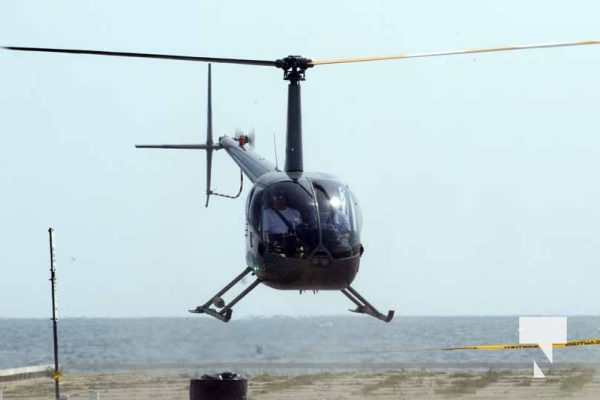August 16, 2025 Helicopter Cobourg Pier Harbour5747