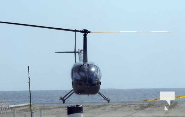 August 16, 2025 Helicopter Cobourg Pier Harbour5748