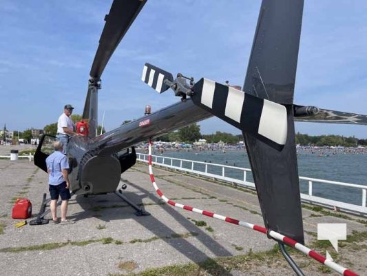 August 16, 2025 Helicopter Cobourg Pier Harbour5760