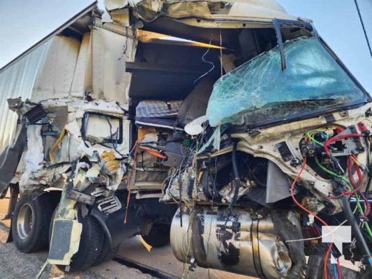 October 10, 2025 Clarington Firetruck Struck Highway 401 1544