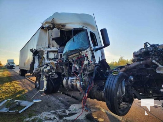 October 10, 2025 Clarington Firetruck Struck Highway 401 1545