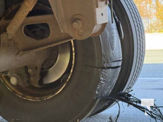 October 29, 2025 Blown Tire Tractor Trailer Highway 401 2086