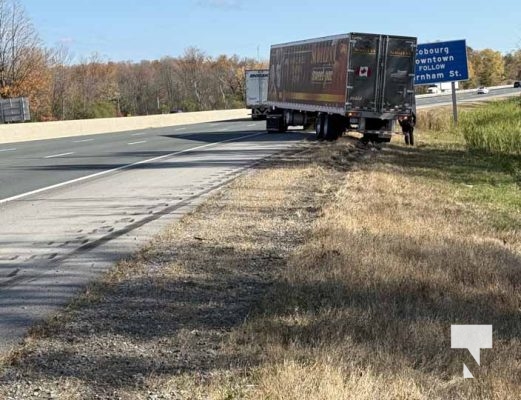 October 29, 2025 Blown Tire Tractor Trailer Highway 401 2090