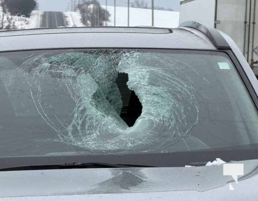 December 16, 2025 Chunk of Ice Goes Through Windshiield3488