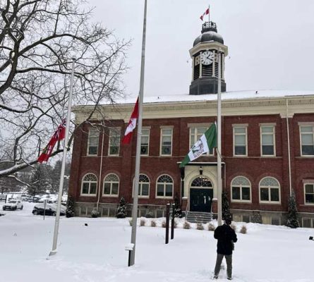 January 5, 2026 Jeff Lees Port Hope Town Hall flags 4065
