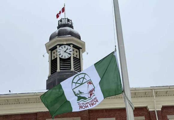 January 5, 2026 Jeff Lees Port Hope Town Hall flags 4066