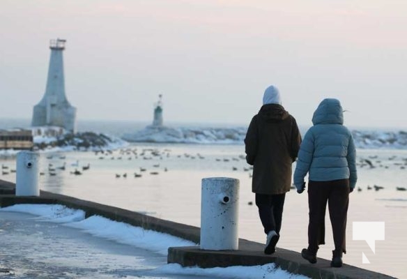 January 8, 2026 Harbour Ice Geese Ducks Sunset Pier4231
