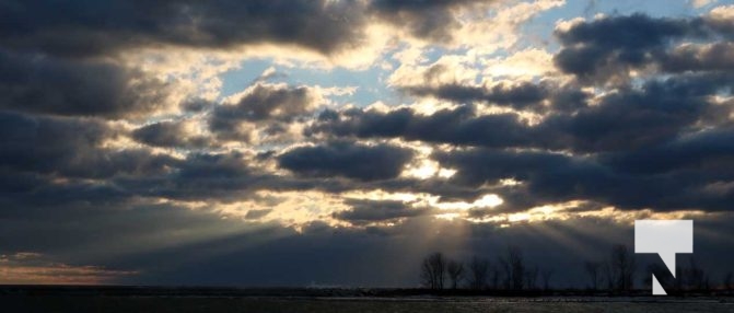 January 9, 2026 Lake Ontario Cobourg Sunset Waves Winter4309
