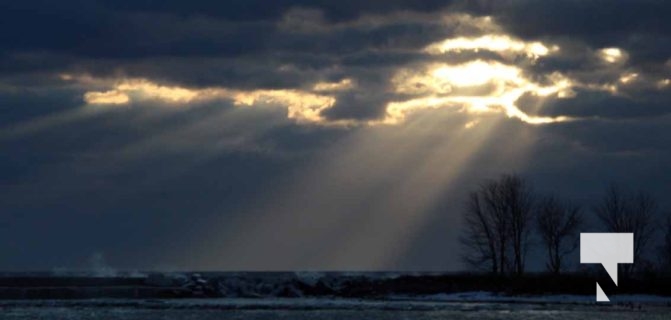 January 9, 2026 Lake Ontario Cobourg Sunset Waves Winter4322