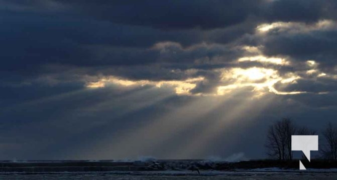 January 9, 2026 Lake Ontario Cobourg Sunset Waves Winter4324