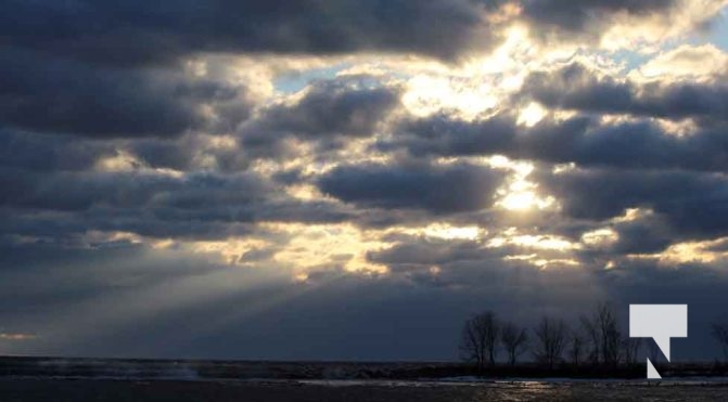 January 9, 2026 Lake Ontario Cobourg Sunset Waves Winter4325