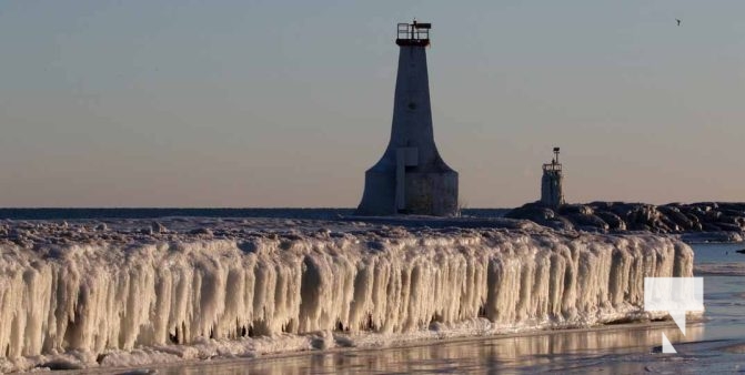 February 1, 2026 Sunset Swans Icicles Moon 4955