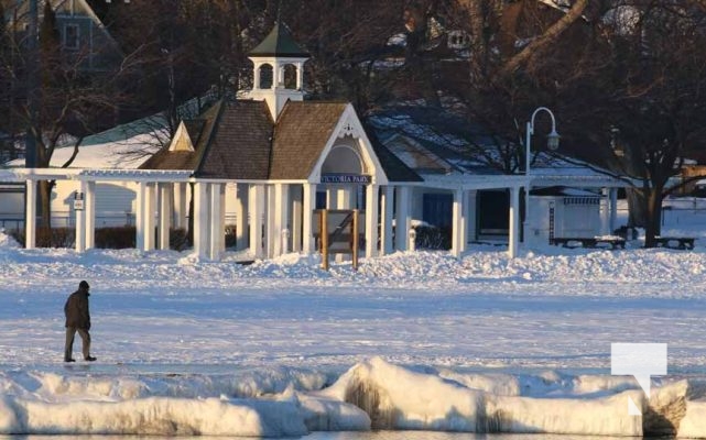 February 1, 2026 Sunset Swans Icicles Moon 4958