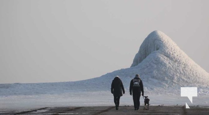 February 17, 2026 Ice Volcano Cobourg Harbour0086