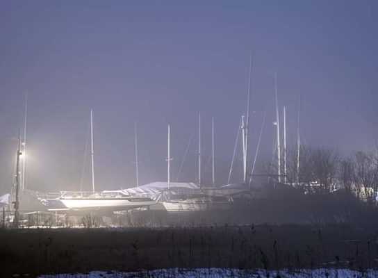 March 7, 2026 Boat Compound Fog0367