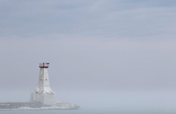 March 7, 2026 fog cobourg harbour0317